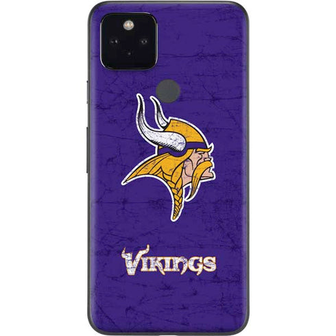 NFL Minnesota Vikings Distressed Google Pixel 5a Skin