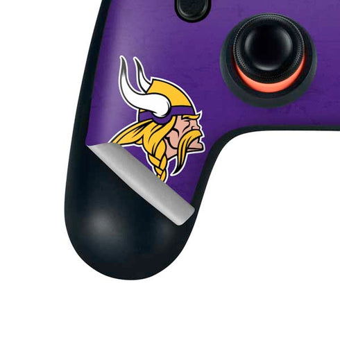NFL Minnesota Vikings Distressed Google Stadia Controller Skin