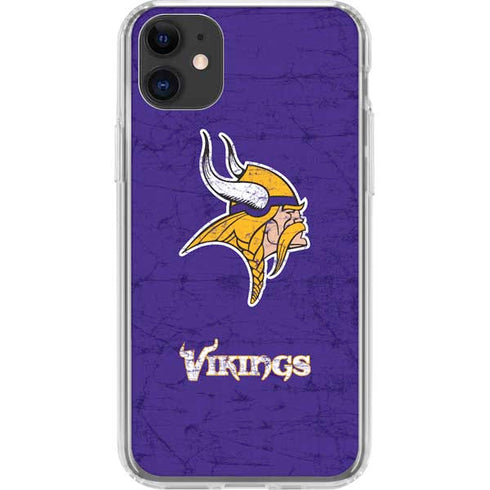NFL Minnesota Vikings Distressed iPhone 11 Clear Case