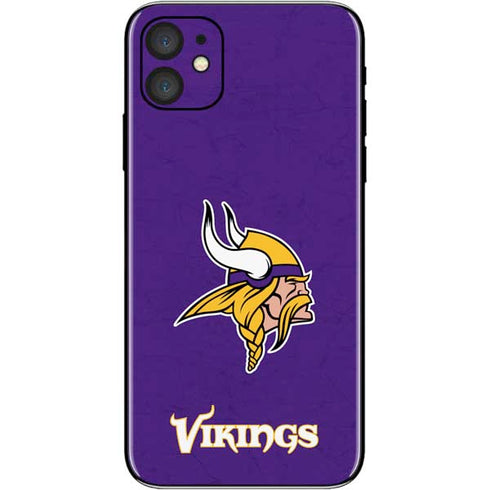 NFL Minnesota Vikings Distressed iPhone 11 Skin