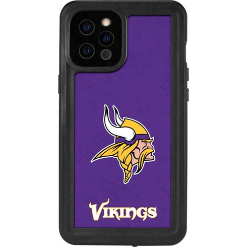 NFL Minnesota Vikings Distressed iPhone 12 Pro Max Waterproof Case