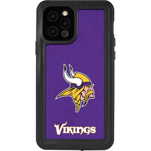 NFL Minnesota Vikings Distressed iPhone 12 Pro Waterproof Case