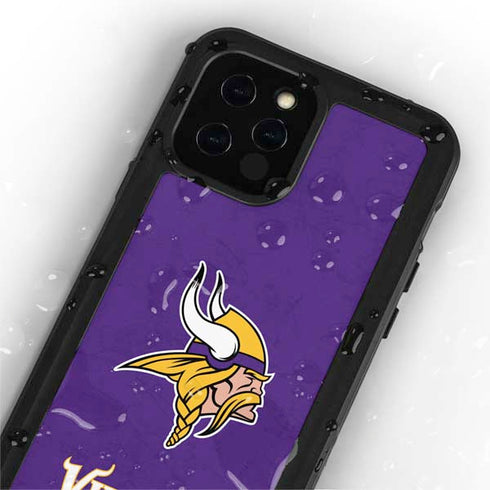 NFL Minnesota Vikings Distressed iPhone 12 Pro Waterproof Case