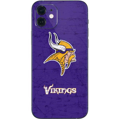 NFL Minnesota Vikings Distressed iPhone 12 Skin