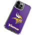 NFL Minnesota Vikings Distressed iPhone 13 Pro Max Clear Case