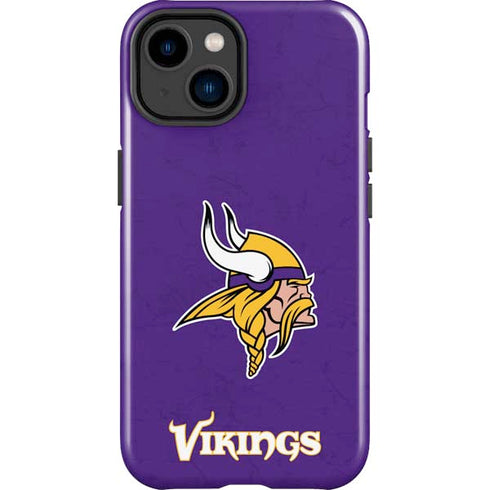 NFL Minnesota Vikings Distressed iPhone 15 Plus Impact Case