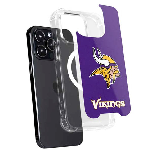 NFL Minnesota Vikings Distressed iPhone 15 Pro MagSafe Case