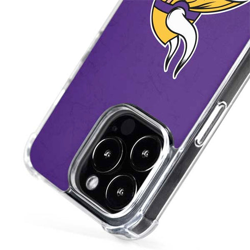 NFL Minnesota Vikings Distressed iPhone 15 Pro MagSafe Case