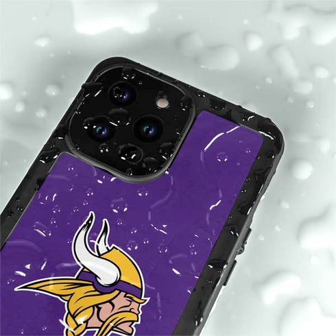 NFL Minnesota Vikings Distressed iPhone 14 Pro Max Waterproof Case