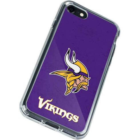 NFL Minnesota Vikings Distressed iPhone SE (2nd & 3rd Gen) Clear Case
