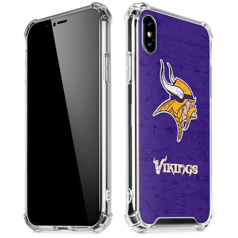 NFL Minnesota Vikings Distressed iPhone X/XS Clear Case