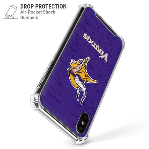 NFL Minnesota Vikings Distressed iPhone X/XS Clear Case