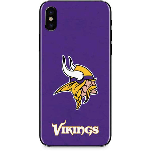 NFL Minnesota Vikings Distressed iPhone XS Skin