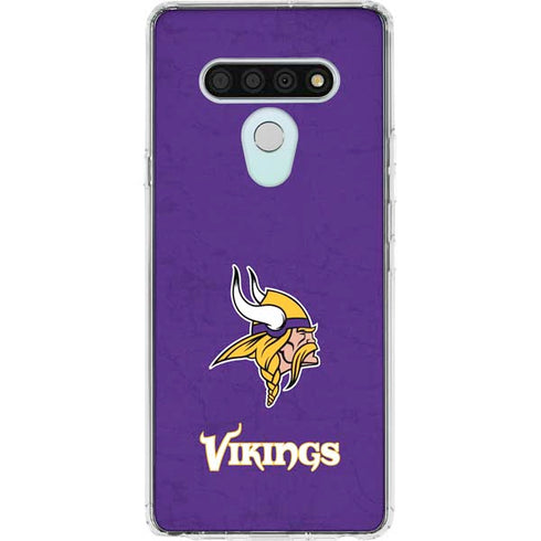 NFL Minnesota Vikings Distressed LG Stylo 6 Clear Case