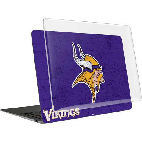 NFL Minnesota Vikings Distressed MacBook Air 13in (2020) Case plus Skin