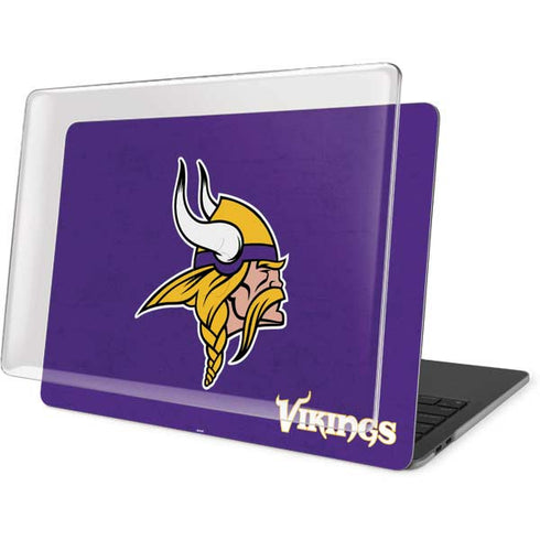 NFL Minnesota Vikings Distressed MacBook Pro 15in (2016-19) Case plus Skin