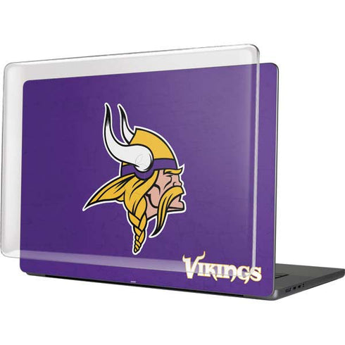 NFL Minnesota Vikings Distressed MacBook Pro 16in (2021-25) Case plus Skin