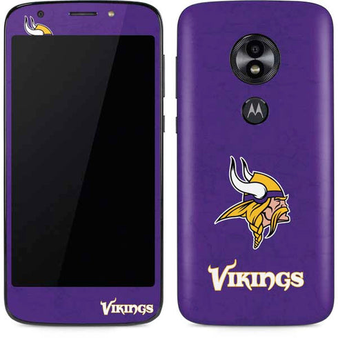 NFL Minnesota Vikings Distressed Moto E5 Play Skin
