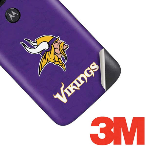 NFL Minnesota Vikings Distressed Moto E5 Play Skin
