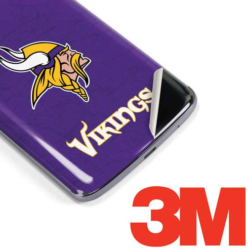 NFL Minnesota Vikings Distressed Moto E5 Plus Skin