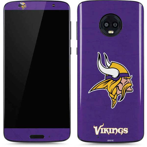 NFL Minnesota Vikings Distressed Moto G6 Skin