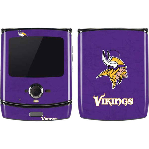 NFL Minnesota Vikings Distressed Motorola RAZR Skin