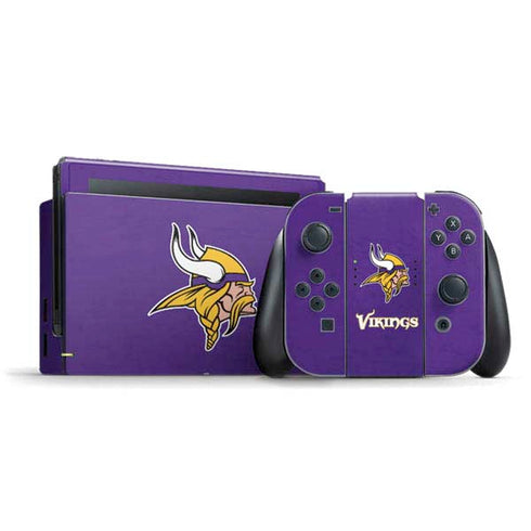 NFL Minnesota Vikings Distressed Nintendo Switch Bundle Skin