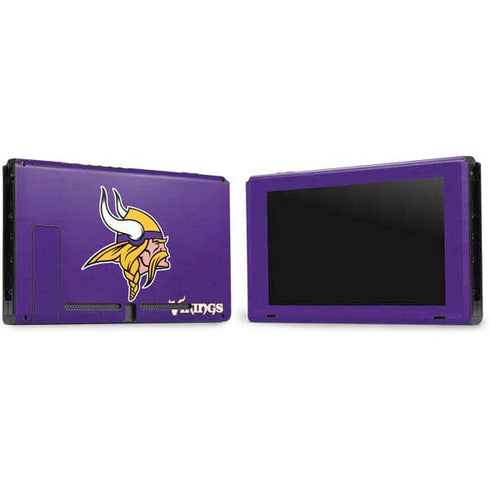 NFL Minnesota Vikings Distressed Nintendo Switch Bundle Skin