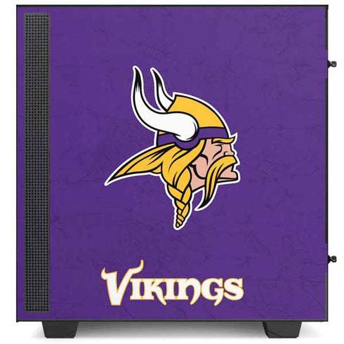 NFL Minnesota Vikings Distressed NZXT H510 Compact ATX Mid-Tower Case Skin