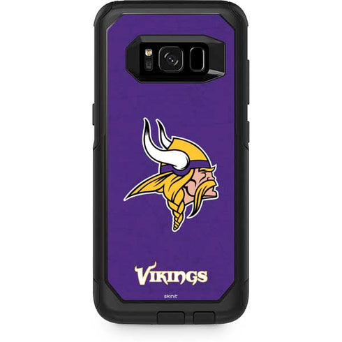NFL Minnesota Vikings Distressed Otterbox Commuter Galaxy Skin
