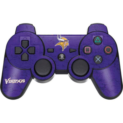 NFL Minnesota Vikings Distressed PS3 Dual Shock wireless controller Skin
