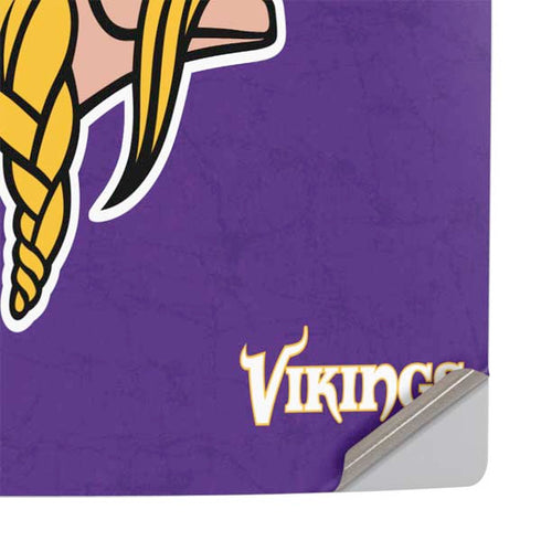 NFL Minnesota Vikings Distressed PS5 Slim Disk Console Skin