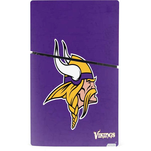 NFL Minnesota Vikings Distressed PS5 Slim Digital Edition Bundle Skin