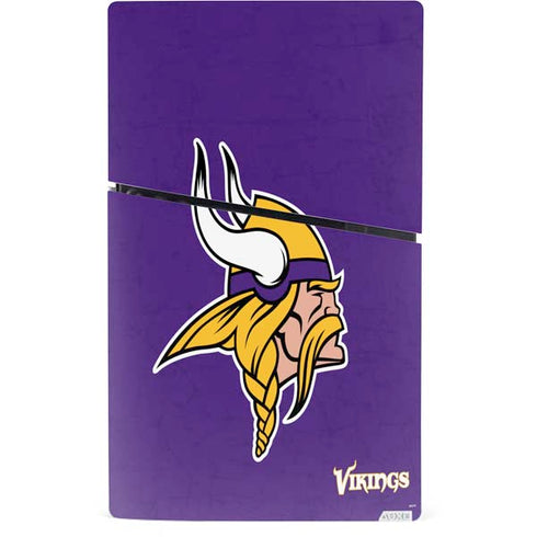 NFL Minnesota Vikings Distressed PS5 Slim Digital Edition Console Skin