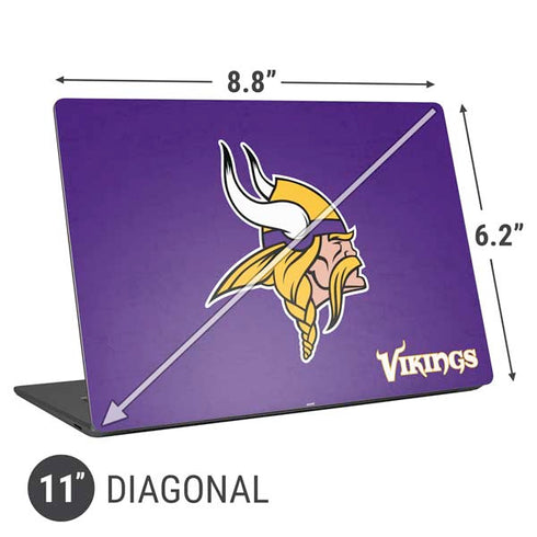 NFL Minnesota Vikings Distressed Universal Laptop 11in (8.8 x 6.2in) Skin