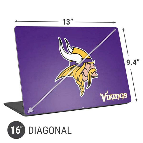 NFL Minnesota Vikings Distressed Universal Laptop 16in (13 x 9.4in) Skin