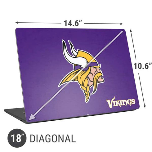 NFL Minnesota Vikings Distressed Universal Laptop 18in (14.6 x 10.6in) Skin