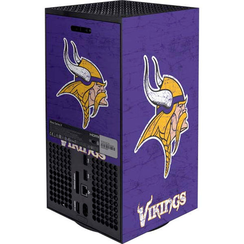 NFL Minnesota Vikings Distressed Xbox Series X Bundle Skin