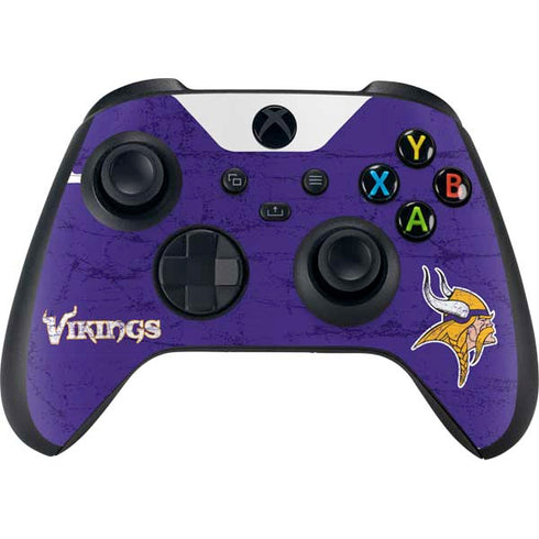 NFL Minnesota Vikings Distressed Xbox Series X Bundle Skin