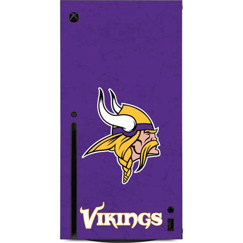 NFL Minnesota Vikings Distressed Xbox Series X Console Skin