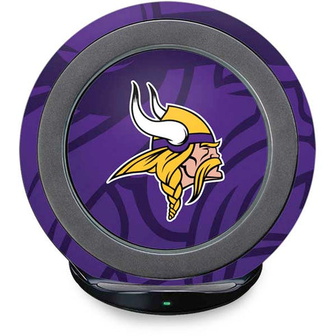 NFL Minnesota Vikings Double Vision Fast Charge Wireless Charging Stand Skin