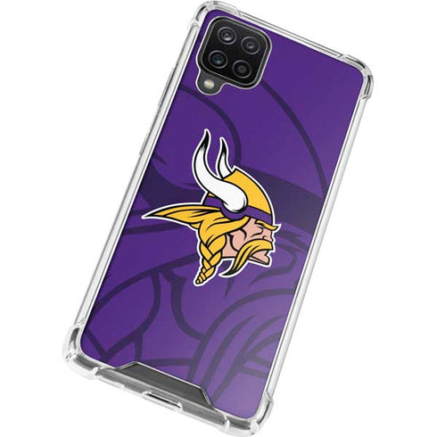 NFL Minnesota Vikings Double Vision Galaxy A12 Clear Case