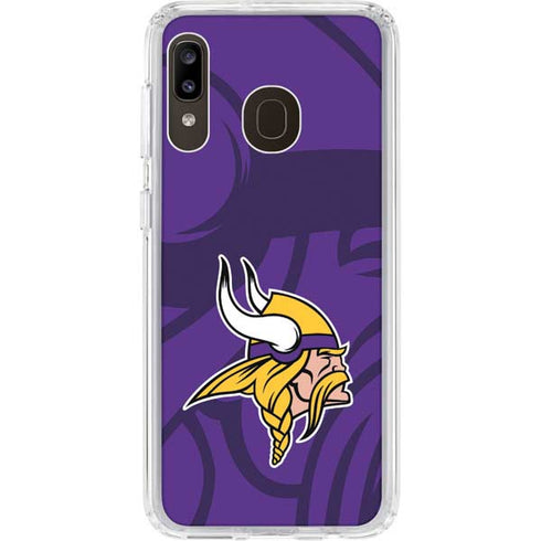 NFL Minnesota Vikings Double Vision Galaxy A20 Clear Case