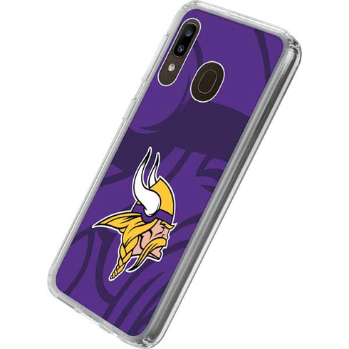 NFL Minnesota Vikings Double Vision Galaxy A20 Clear Case