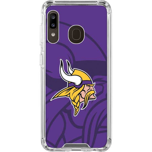 NFL Minnesota Vikings Double Vision Galaxy A30 Clear Case