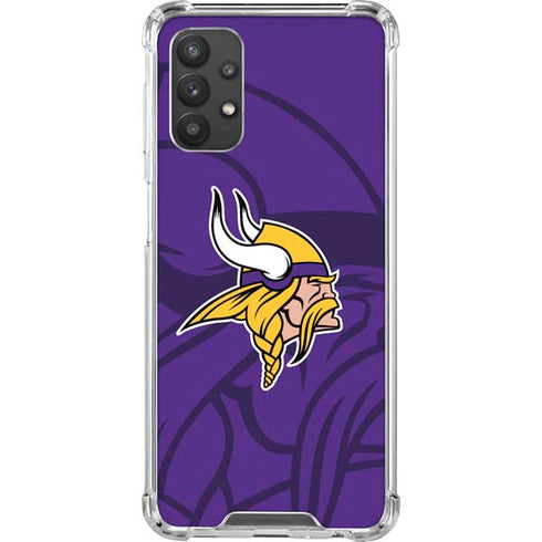 NFL Minnesota Vikings Double Vision Galaxy A32 5G Clear Case