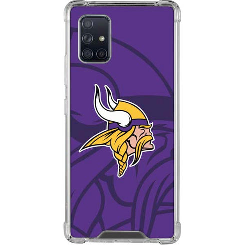 NFL Minnesota Vikings Double Vision Galaxy A71 5G Clear Case