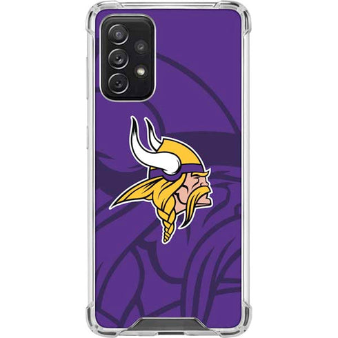 NFL Minnesota Vikings Double Vision Galaxy A72 5G Clear Case