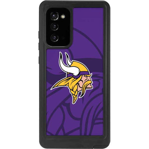 NFL Minnesota Vikings Double Vision Galaxy Note20 5G Waterproof Case