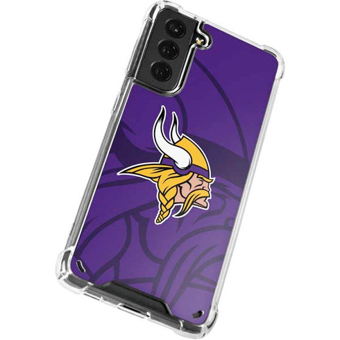 NFL Minnesota Vikings Double Vision Galaxy S21 5G Clear Case